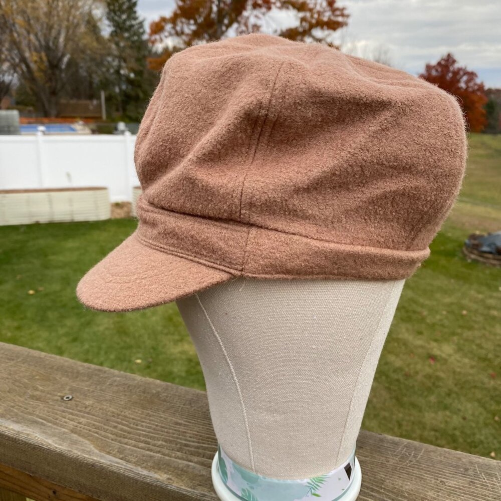 Nine West Womens Newsboy Cabbie Cap Tan Wool Blend Adjustable #4719 NWT $34 - Picture 9 of 9